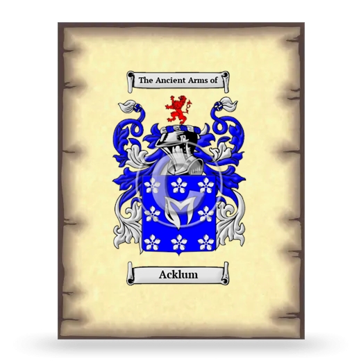 Acklum Coat of Arms Print