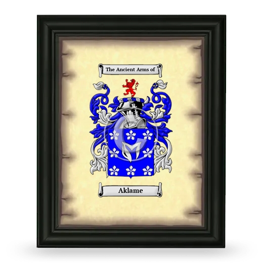 Aklame Coat of Arms Framed - Black