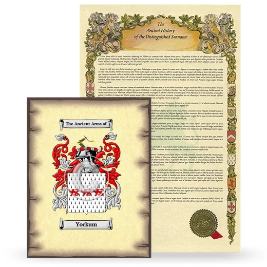 Yockum Coat of Arms and Surname History Package