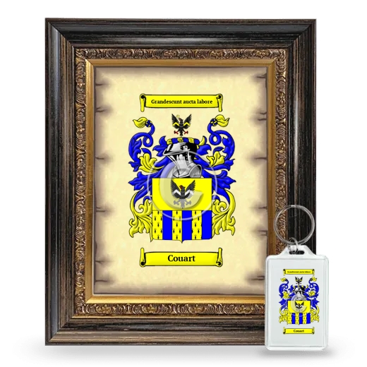 Couart Framed Coat of Arms and Keychain - Heirloom