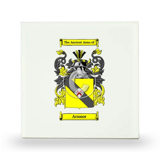 Acunor Small Ceramic Tile with Coat of Arms