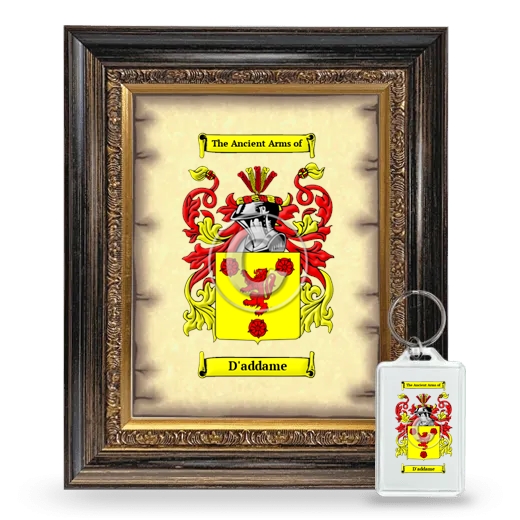 D'addame Framed Coat of Arms and Keychain - Heirloom