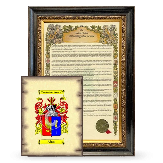 Adam Framed History and Coat of Arms Print - Heirloom