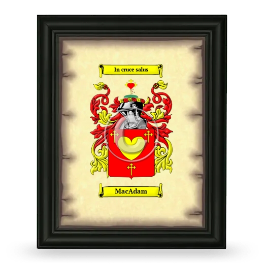 MacAdam Coat of Arms Framed - Black