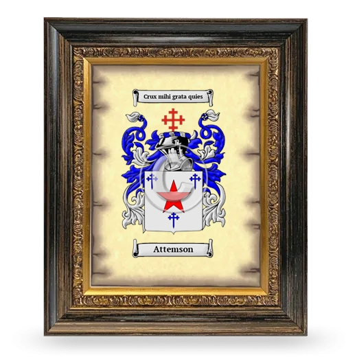 Attemson Coat of Arms Framed - Heirloom