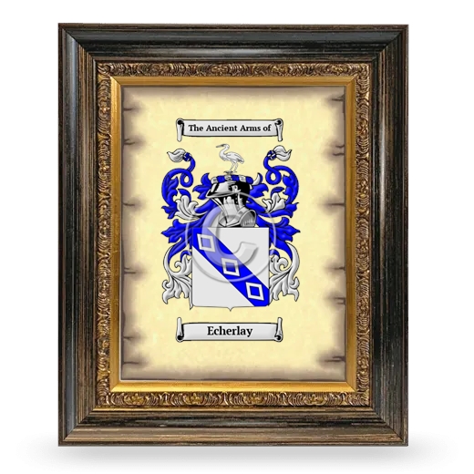 Echerlay Coat of Arms Framed - Heirloom