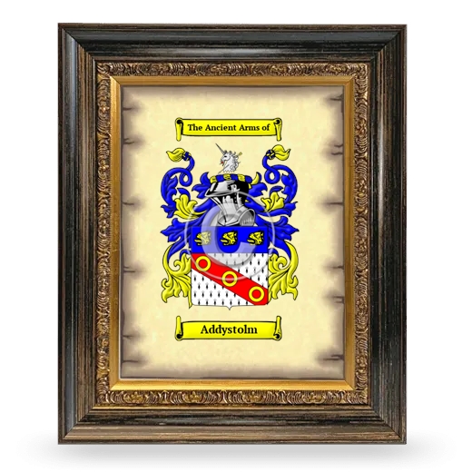 Addystolm Coat of Arms Framed - Heirloom