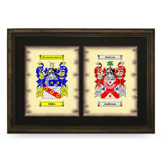 Double Coat of Arms Framed - Brown