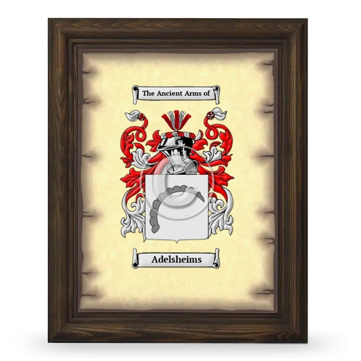 Adelsheims Coat of Arms Framed - Brown