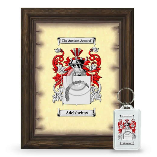 Adelsheims Framed Coat of Arms and Keychain - Brown