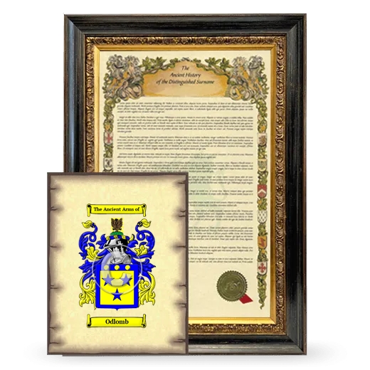 Odlomb Framed History and Coat of Arms Print - Heirloom