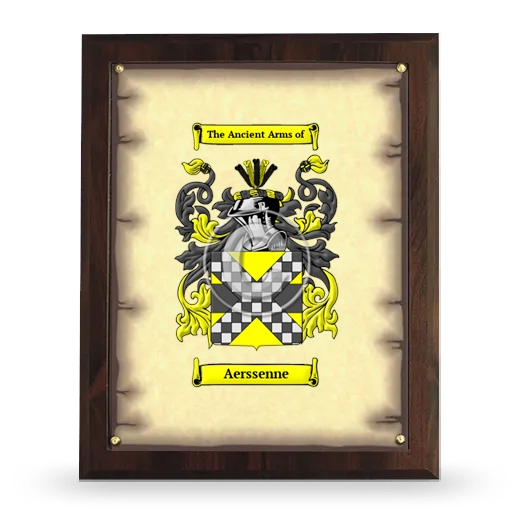 Aerssenne Coat of Arms Plaque