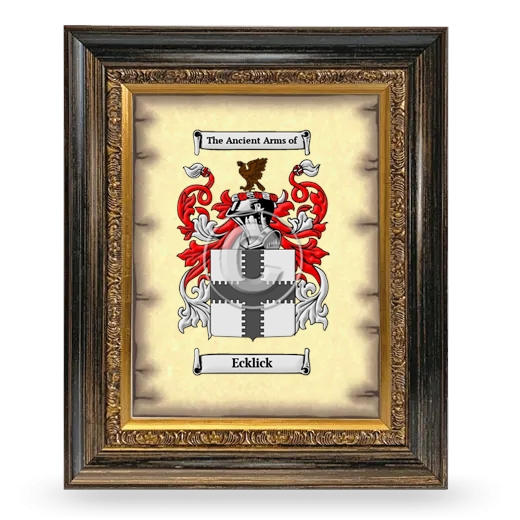 Ecklick Coat of Arms Framed - Heirloom