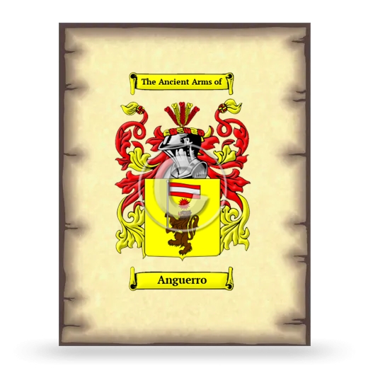 Anguerro Coat of Arms Print