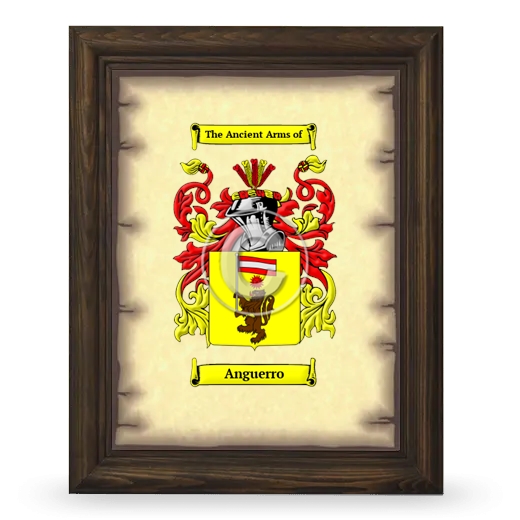 Anguerro Coat of Arms Framed - Brown