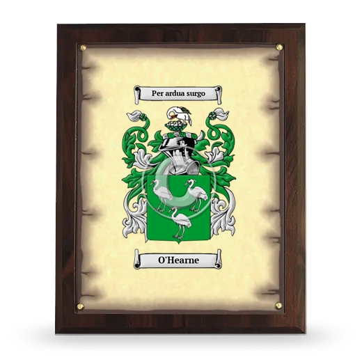 O'Hearne Coat of Arms Plaque
