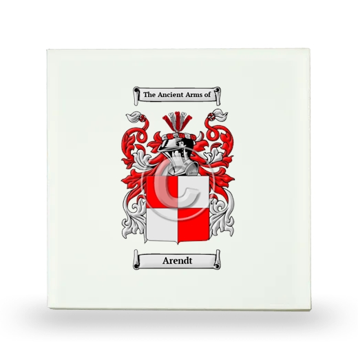 Arendt Small Ceramic Tile with Coat of Arms