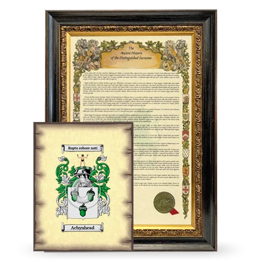 Achynhead Framed History and Coat of Arms Print - Heirloom