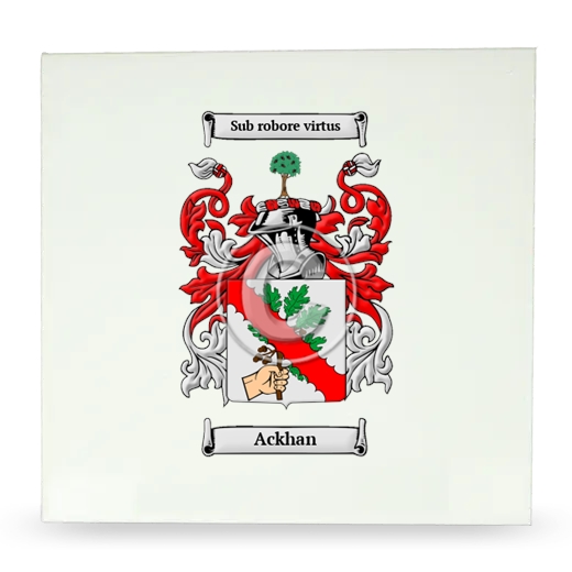 Ackhan Large Ceramic Tile with Coat of Arms