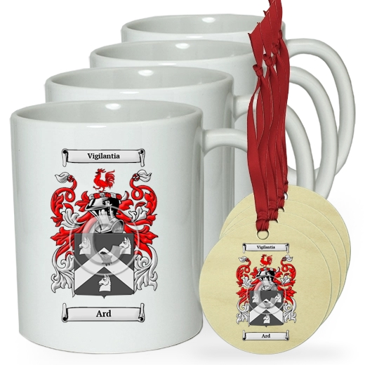 Ard Set of 4 Classic Mugs and Ornaments