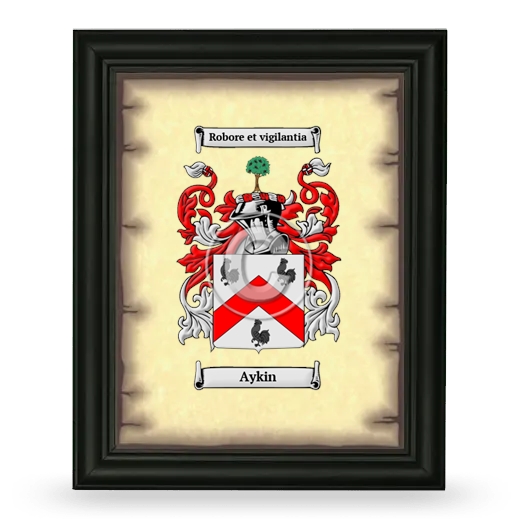 Aykin Coat of Arms Framed - Black