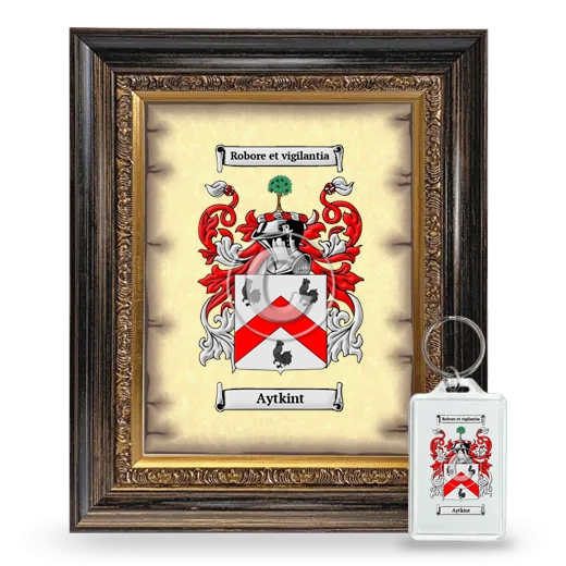 Aytkint Framed Coat of Arms and Keychain - Heirloom