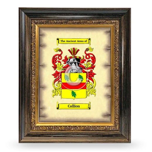 Callion Coat of Arms Framed - Heirloom