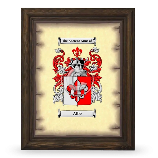 Albe Coat of Arms Framed - Brown