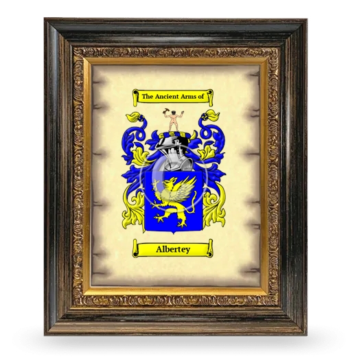 Albertey Coat of Arms Framed - Heirloom