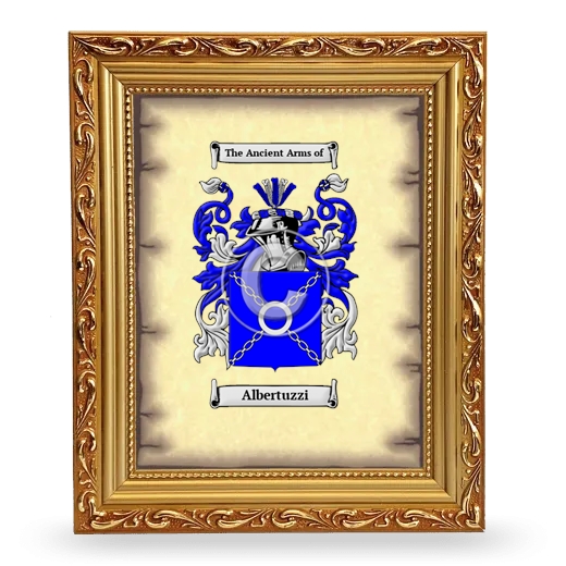 Albertuzzi Coat of Arms Framed - Gold