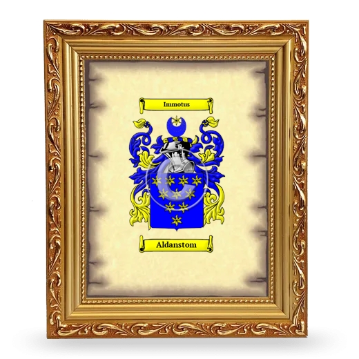 Aldanstom Coat of Arms Framed - Gold