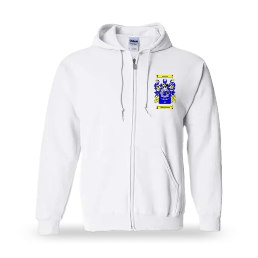 Oldenstume Unisex Coat of Arms Zip Sweatshirt - White