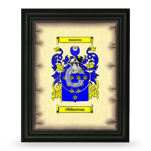 Oldinstum Coat of Arms Framed - Black