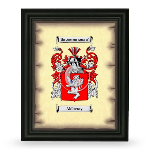 Aldberay Coat of Arms Framed - Black