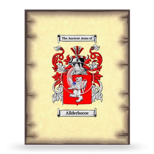 Allderboroe Coat of Arms Print