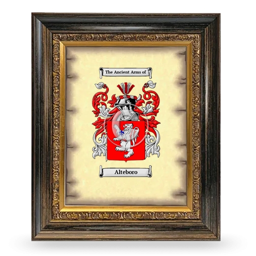 Alteboro Coat of Arms Framed - Heirloom