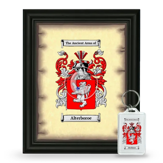 Alterboroe Framed Coat of Arms and Keychain - Black