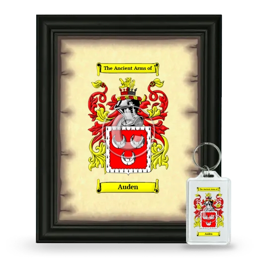 Auden Framed Coat of Arms and Keychain - Black