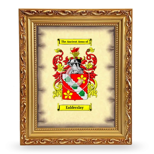 Ealderslay Coat of Arms Framed - Gold