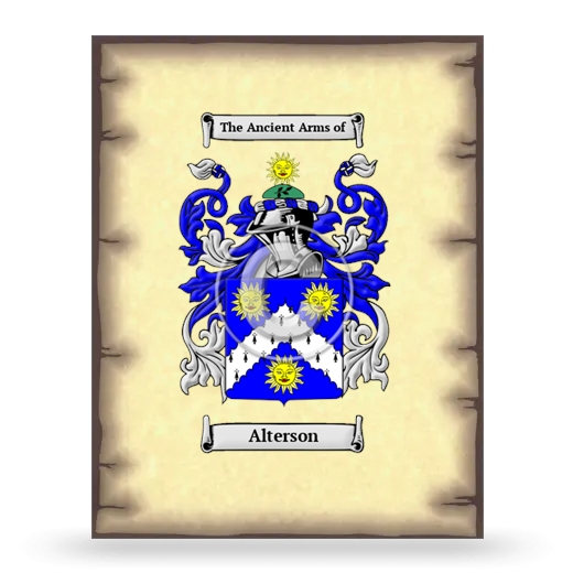 Alterson Coat of Arms Print