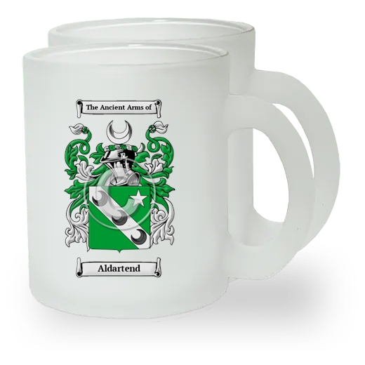 Aldartend Pair of Frosted Glass Mugs