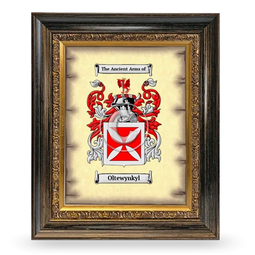 Oltewynkyl Coat of Arms Framed - Heirloom