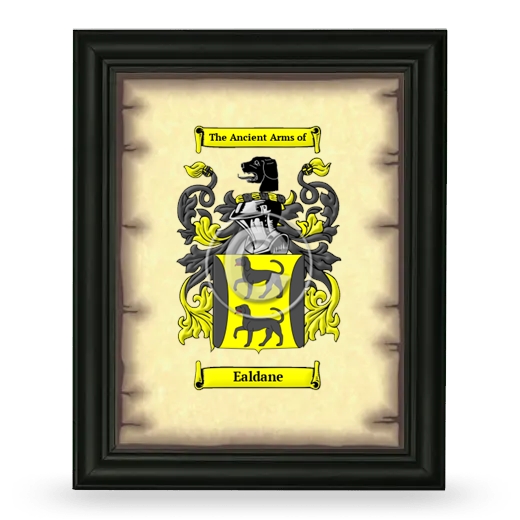 Ealdane Coat of Arms Framed - Black