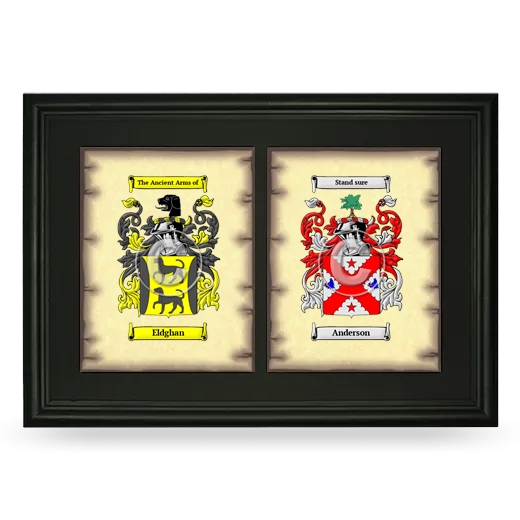 Double Coat of Arms Framed - Black