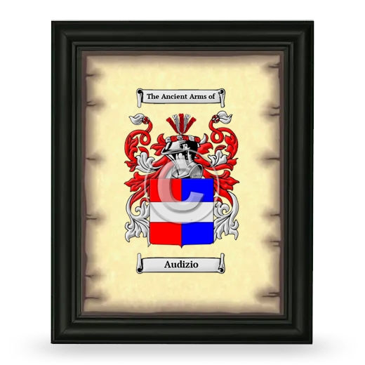 Audizio Coat of Arms Framed - Black