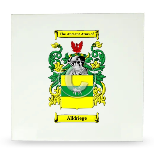 Alldriege Large Ceramic Tile with Coat of Arms