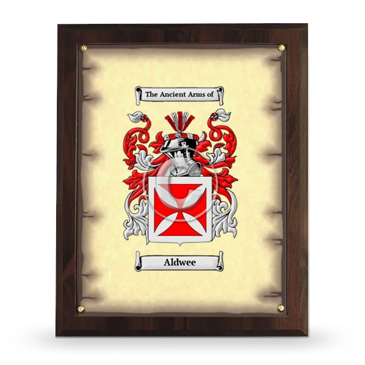 Aldwee Coat of Arms Plaque