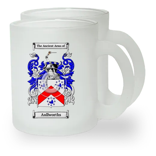 Aullworths Pair of Frosted Glass Mugs