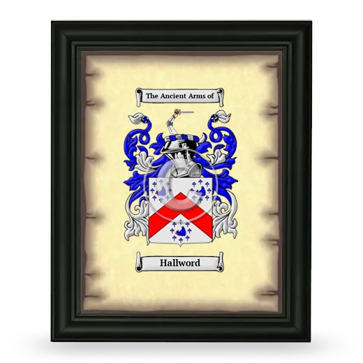 Hallword Coat of Arms Framed - Black