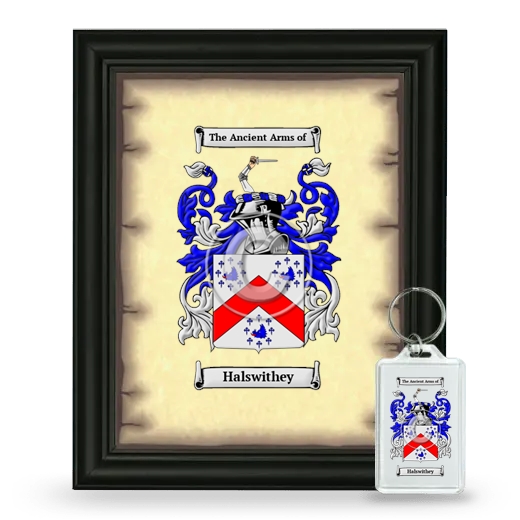 Halswithey Framed Coat of Arms and Keychain - Black